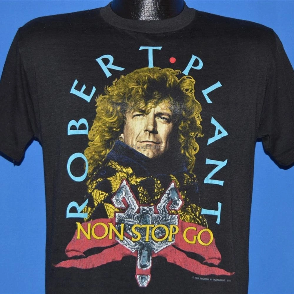 80s Robert Plant Non Stop Go World Tour t shirt Medium |