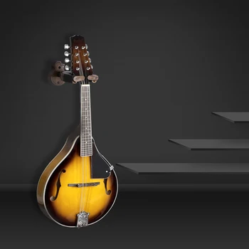 

Guitar Bass Mandolin Banjo Uke Wall Mount Hanger Hook Holder Stand Display with Guitar Shape Bottom Design