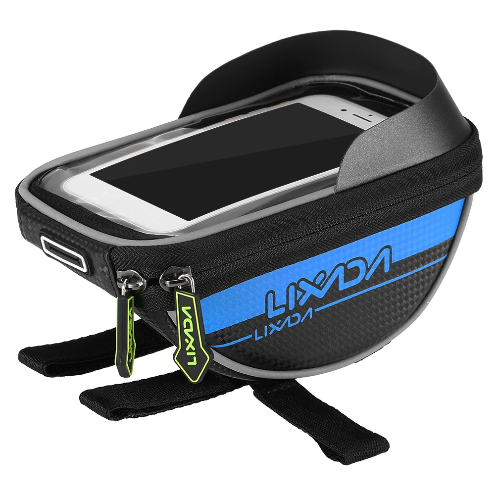  Cycling Bike Bicycle Bag Top Tube Handlebar Bag Touchscreen Cell Phone Mount Holder MTB Road Bike B