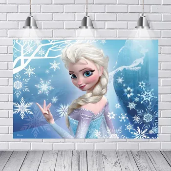 

Photography Backgrounds Frozen Princess Elsa Children Baby Ice cream winter Backdrop Photocall Backdrop Photo Studio Banner