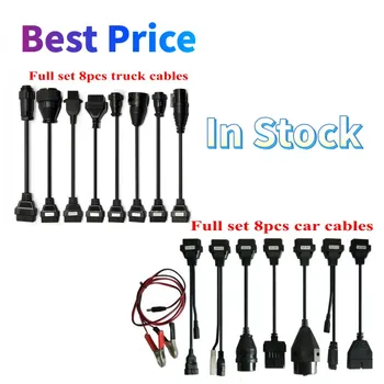 

Adapter Cables For delphis vd ds150e cdp OBD2 OBD Car Diagnostic Interface Tool Full Set 8 Car and truck Cables VD TCS CDP Cable