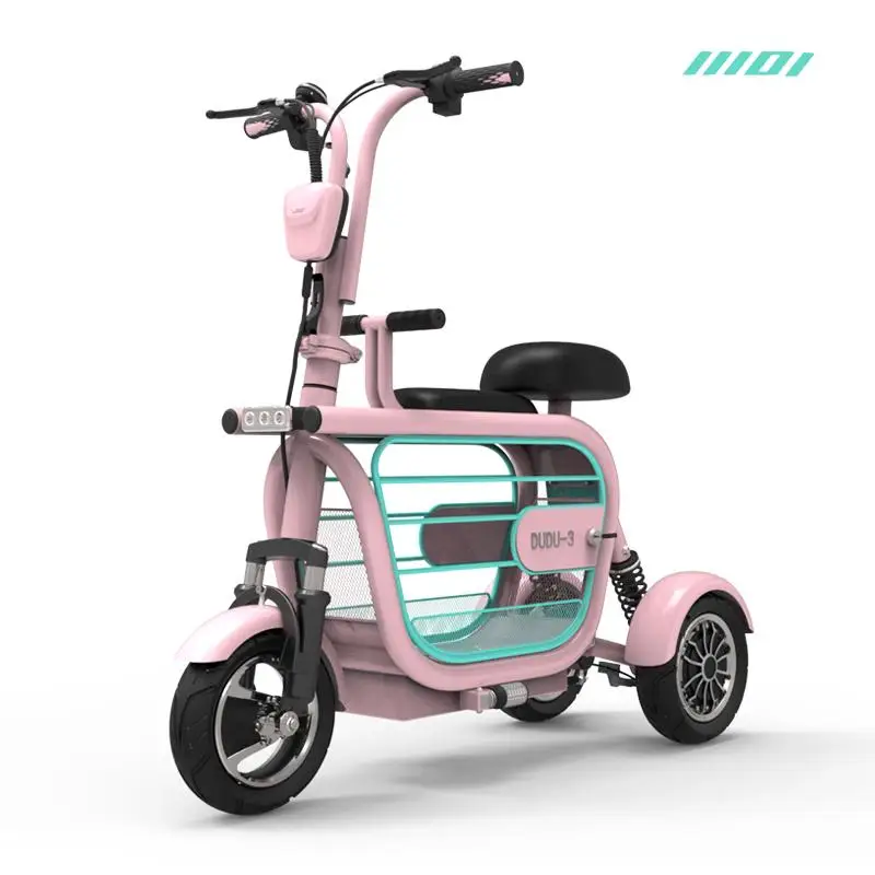 Electric Scooter Foldable Three Wheels Electric Bicycles 400W Parent Child Mini Electric Tricycle Pet Car Electric Scooter Foldable Three Wheels Electric Bicycles 400W Parent Child Mini Electric Tricycle Pet Car