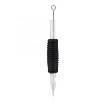 

10pcs 3RL Transparent Silicone Anti-slip Tattoo Grip Handle with Needle