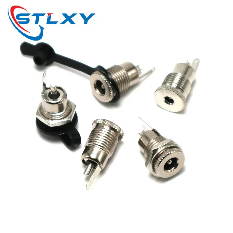 2Pcs DC-099 5.5mm x 2.1mm 2.5mm 1.3 DC Power Jack Socket DC099 Female Panel Mount Connector Metal 5.5*2.1 5.5*2.5 | Строительство и