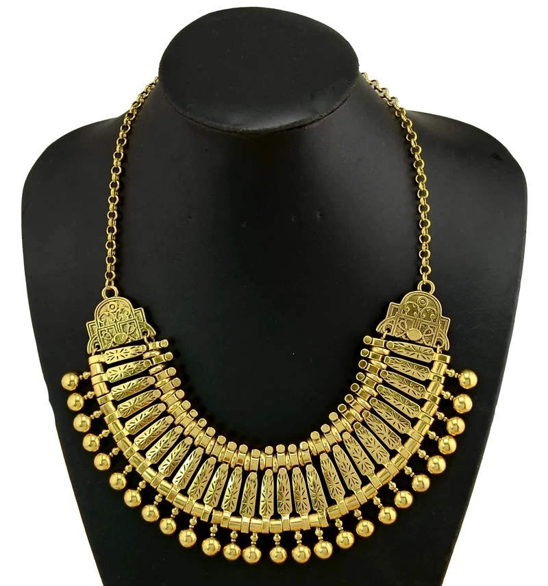 Traditionelle Gypsy afghanische ethnische Halsband-Halskette für Frauen Vintage African Tribe Bib Moon Collares Boho Pakistan Türkischer Schmuck