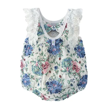 

Baby Cute Floral Romper Baby Girls Clothes Lace Romper 0-18M Infant Toddler Newborn Clothes1