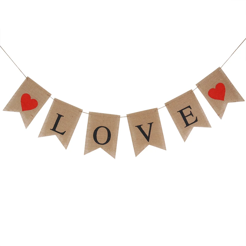LOVE BE MINE Мешковина баннер флаг овсянка гирлянда День Святого Валентина декоративные Висячие украшения для детского душа Свадебные украшения