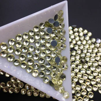 

SS6-SS30 Glass Crystal Jonquil Hot Fix Rhinstones Clear Flatback Iron-on Crystal Strass 3D Nail Art Rhinestones Wedding Dress