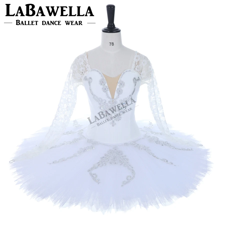 Professional Ballet Pancake Tutu  Girls Platter Stage Costume BT9108 Adult Snow White Queen Performance Swan Lake