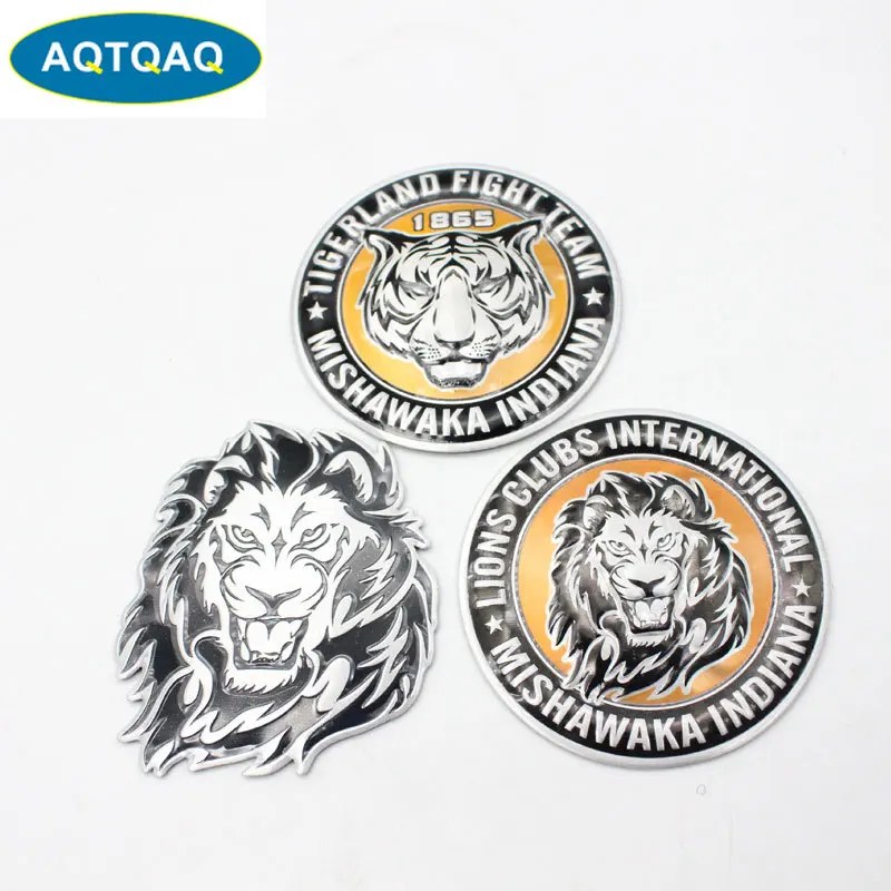 

1Pcs Car Decoration Motorcycle Sticker 3D Cool Metal Lion Tiger Car Sticker Motorcycle Truck Emblem Car Styling Accessories