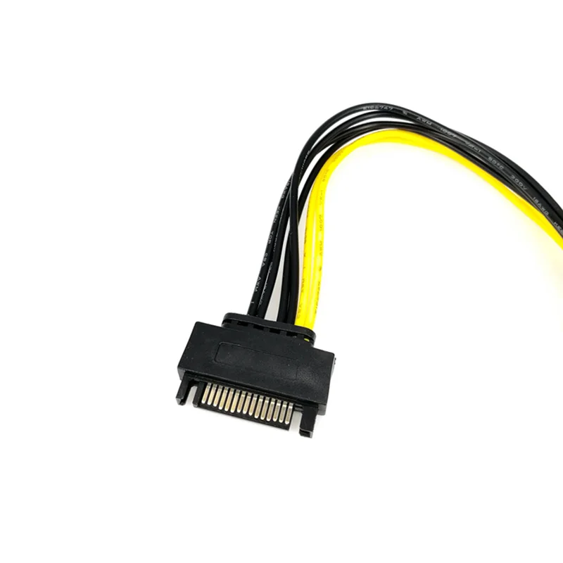 1/2/4/6/8/10 шт 15Pin SATA штекер 8pin PCI E Женский адаптер питания для видеокарты кабель LFX
