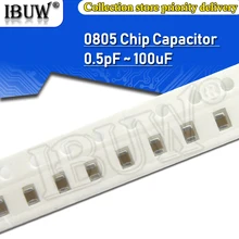 100pcs 0805 SMD Chip Capacitor Cerâmico Multicamadas 0.5pF - 47 1 10pF 22pF 100pF 1nF 10nF 100nF 0.1uF uF uF 2.2uF 4.7uF uF uF 22 10