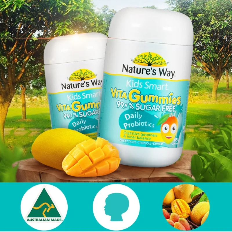 Природа способ малыш Смарт вкусная Вита Gummies без сахара ежедневные полезные