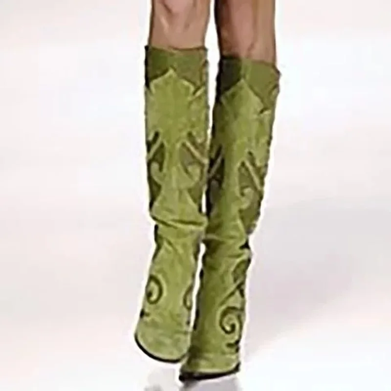 Женские сапоги до колена; chaussure boots; сапоги-гладиаторы из искусственной кожи на среднем каблуке с острым носком; matin; женская обувь; zapatos mujer sapatoH811