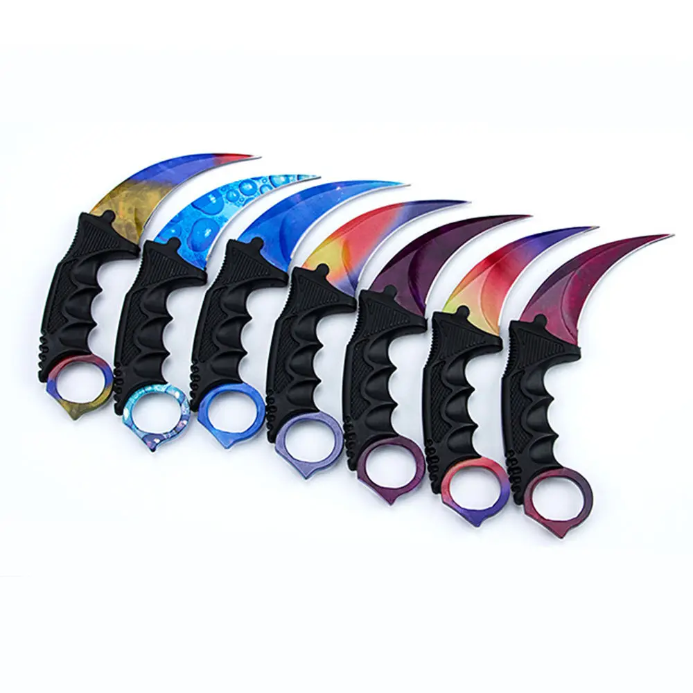 CS Karambit GO нож с фиксированным лезвием никогда не выцветает Counter Strike файтинг коготь