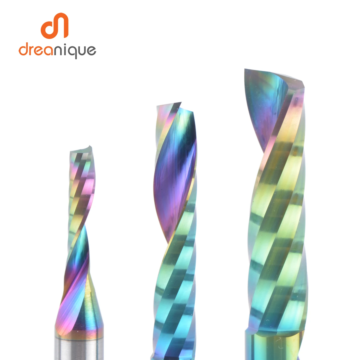1pc AAAAA 싱글 플루트 카바이드 스파이럴 엔드밀 3.175,4,5,6mm 스파이럴 알루미늄 밀 3D 조각 목공 아크릴 DLC
