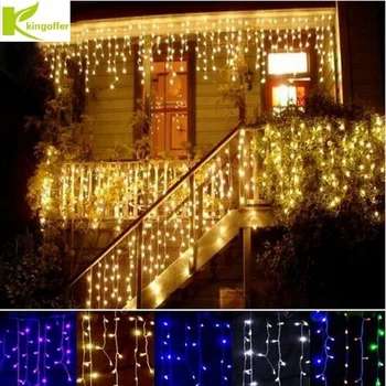 

Christmas Outdoor led Decoration Lights Indoor 3.5m Drop 0.3-0.5m Garland Curtain Icicle String Fairy Lights For Party 110V/220V