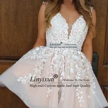 Сексуальное короткое платье для выпускного вечера с v-образным вырезом для женщин, плюс размер, 8 класс, полу длинный рукав, кружевное официальное коктейльное платье, короткие платья для выпускного вечера