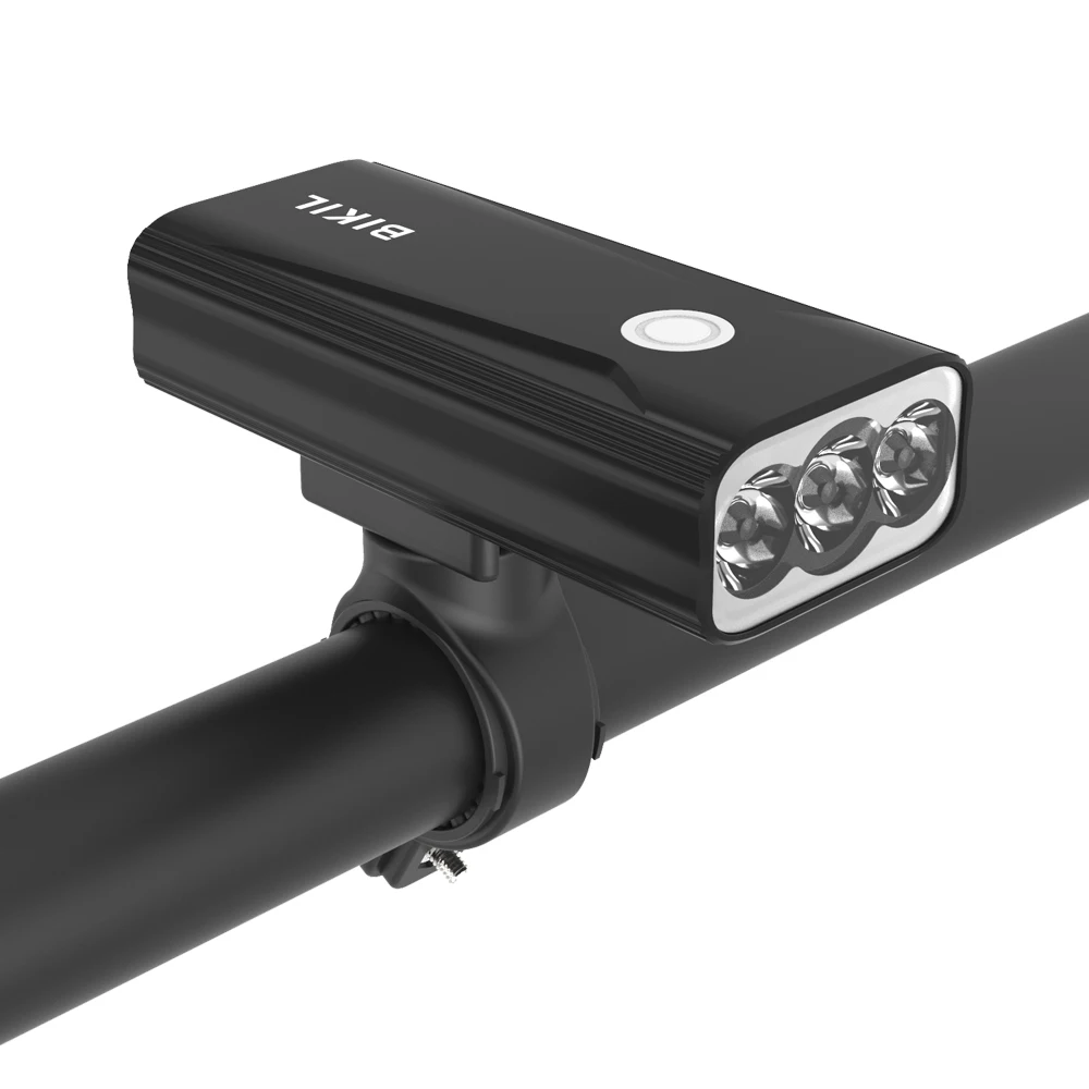 Перезаряжаемый USB велосипедный светильник, передний и задний, 1100 люмен, светодиодный фонарь, 5200 мАч, велосипедный фонарь, водонепроницаемый, велосипедный светильник, набор - Цвет: Headlight only