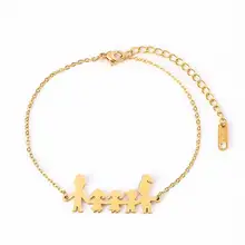 Название браслет на заказ отец мать девочка мальчик Семья Шарм женщин ювелирные изделия персонализированные выгравированы любовь письмо индивидуальный подарок