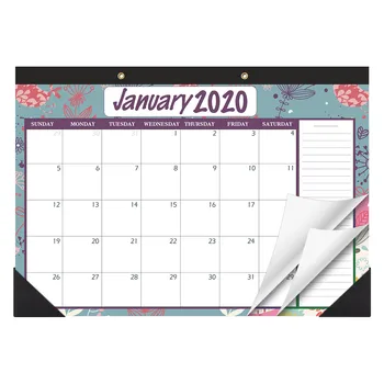 

January 2020 to December 2021 Desk Calendars Schedule Planner Desktop Kraft Annual Calendar Hanging Wall for Office Home