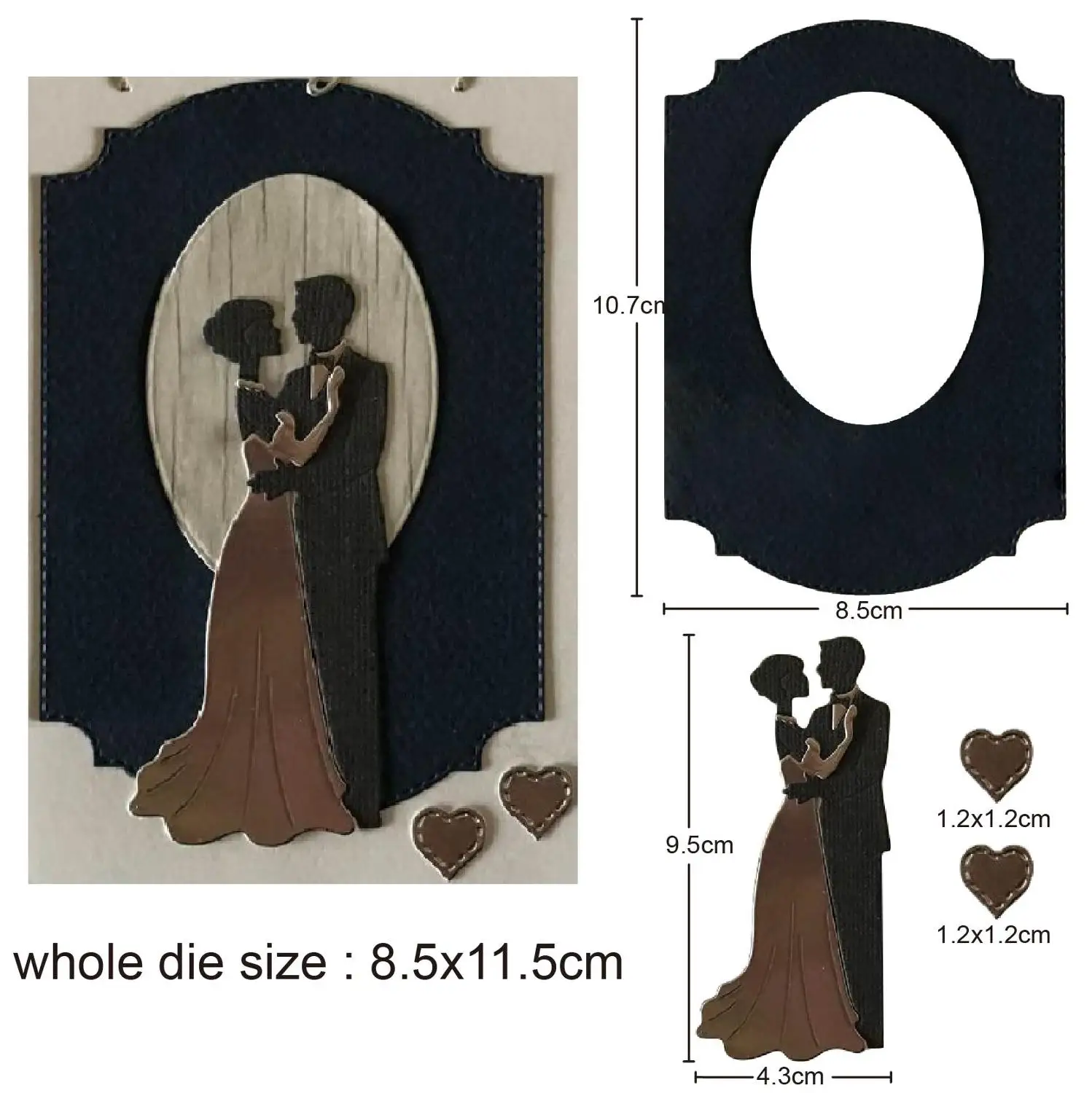 

Metal Cutting Dies wedding couples frame DIY Scrapbook Dies Stencils Photo Album Paper Card Craft Embossing Mold