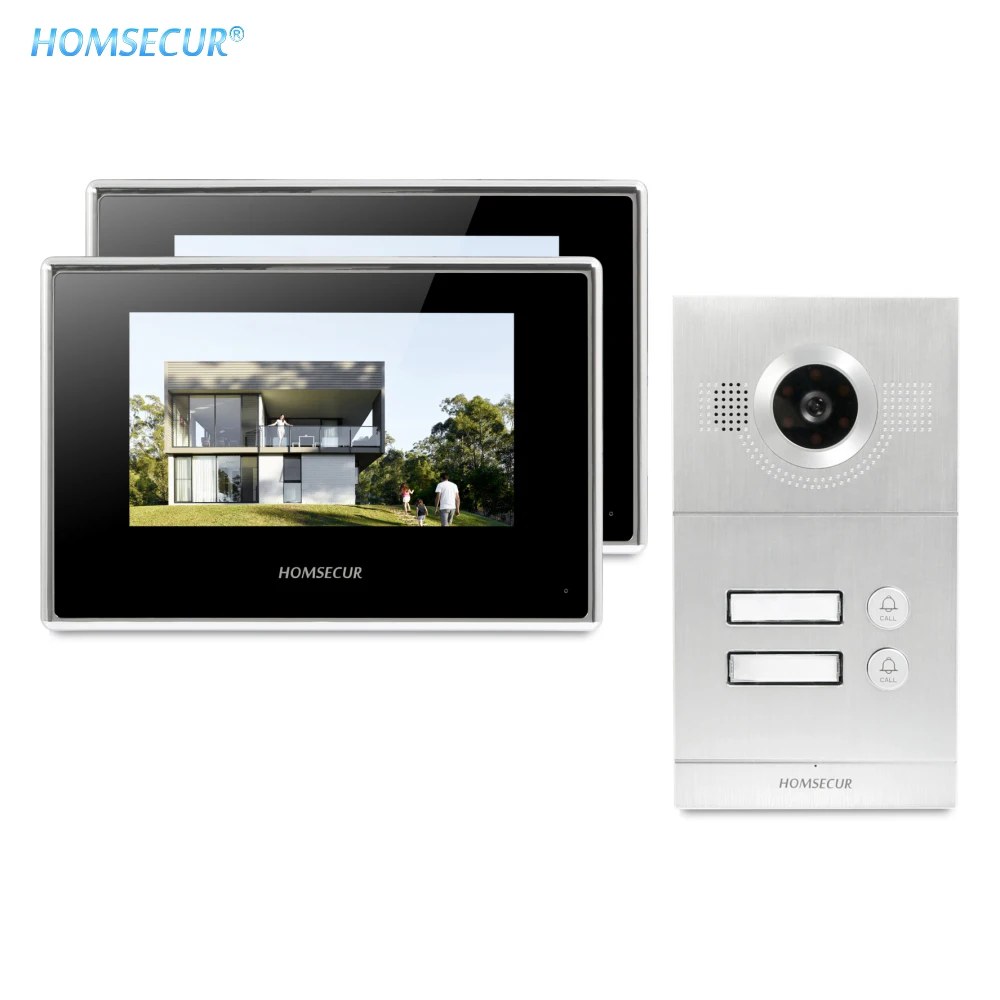 HOMSECUR 7inch Video Door Entry Security Intercom+Silver Camera for Secure Home BC121-2S+BM718-B HOMSECUR 7inch Video Door Entry Security Intercom+Silver Camera for Secure Home BC121-2S+BM718-B