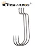 FISH KING 10pcs/pack Fishing Hook Carbon Steel Crank Offset Fishhook For Soft Worm Lure Bass Barbed Carp Fishing Hooks 3/0#-3# ► Photo 1/6