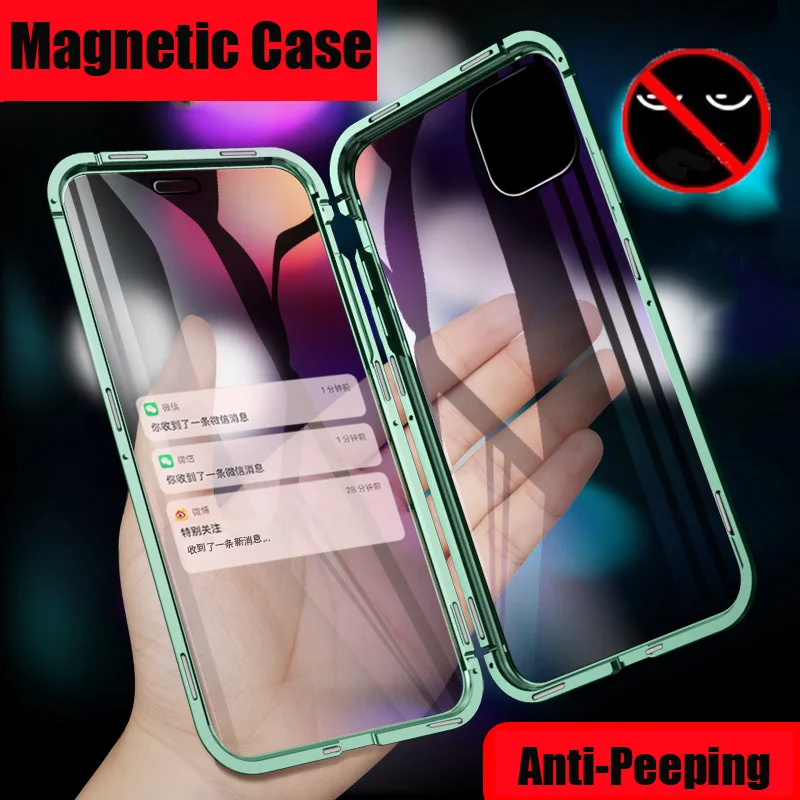 Magnetic Metal Case For iPhone 11 Pro Max Luxury Tempered Glass Cover Apple X XS MAX XR 7 8 Plus pro 6S | Мобильные телефоны и