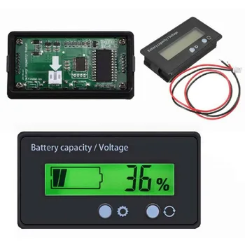 

1pc DC 6-70V Car Auto Battery Capacity Indicator Voltage Tester Display Lead-acid Monitor Tool With Connecting Cable Accessories