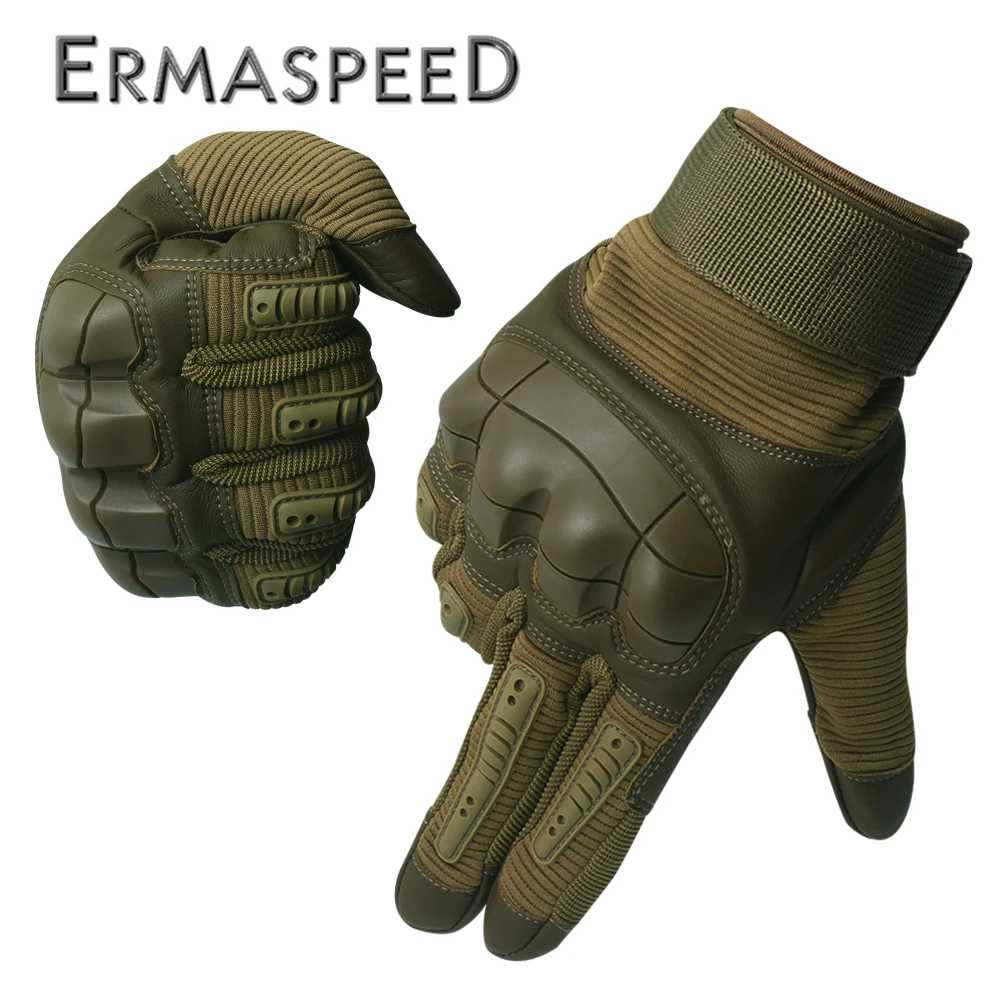 

Winter Motorcycle Gloves Leather Tactical Military Full Finger Motocross Enduro Cycling Racing Riding Gloves for ATV Pitbike