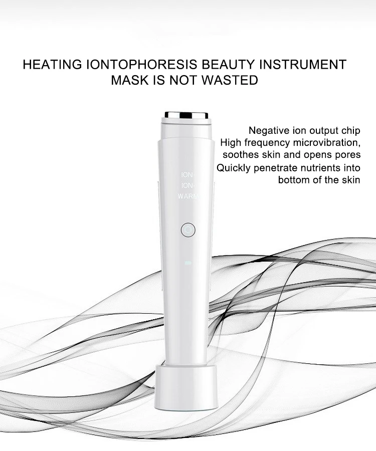 Нагревательный ионтофорез, инструмент для красоты, бытовой вибрирующий массажер для лица, микрогид, Очищающий прибор для красоты, прибор для ухода за лицом