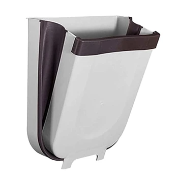 

Car Hanging Trash Can Collapsible Small Garbage Bin for Cabinet Cupboard DoorGallon Portable Folding Waste Container