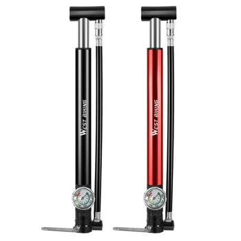 

Tire Pump 130 PSI Floor Standing Bike Tire Basketball Pump Motorcycle Tyre Hand Inflator with Pressure Gauge