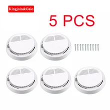 5Pcs Sensor Sensitive Photoelectric Home Independent alarm Smoke Detector Fire Alarm alone Sensor For Family Guard Smoke sensor