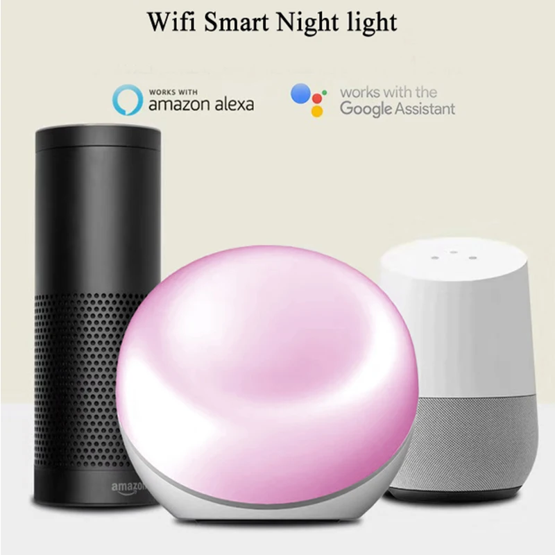 

Smart Wifi Colorful atmosphere Night light Tuya APP Control Desk Night light Alexa Google home Voice Control Bedside night Lamp