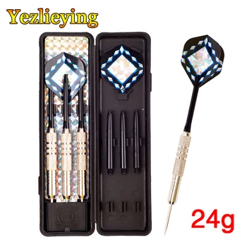 

3pcs/Set Professional Nickel Plating 24g Steel Tips Darts Kit 2BA copper Dart Shaft With PET Blue X Darts Flight