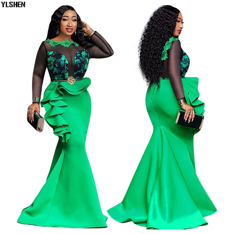 5 Colors African Dresses for Women Long Maxi Dress African Clothes Fashion Style Print Evening Dress Robe Africaine Femme 2019 05