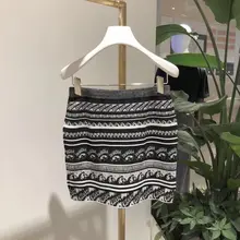 Spot Новая Летняя мода Джокер жаккардовая трикотажная юбка женская 2 g2e702 юбки