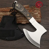 Survival Hunting Tomahawk Axes Hatchet Camping Hand Fire Stainless Steel Axe Boning Knife for Chopping Meat Bones GRANDSHARP 1