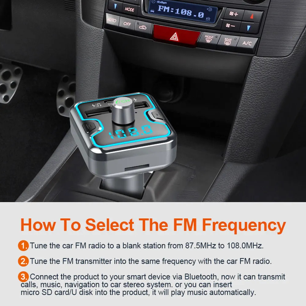 Многофункциональный Автомобильный дисплей напряжения Bluetooth громкой связи MP3-плеер USB зарядное устройство fm-передатчик радио адаптер хорошее качество