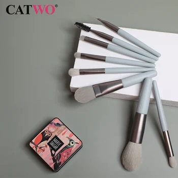 

Catwo 8pcs Makeup Brushes Set Professional Synthetic Hair Foundation Powder Contour Eyeshadow Make Up Brushes Free Shipping