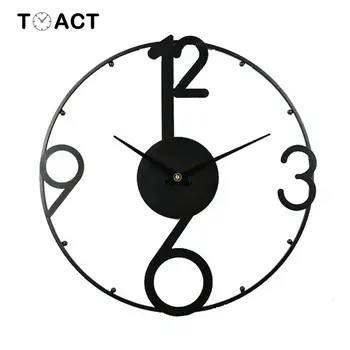 

Wall Clock Modern Design For Home Office Decorative Hanging Clocks Wall Home Decor Brief 3D European Style Silent Watch Gift