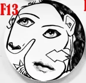 F13 Модный стиль итальянский дизайнер Fornasetti декоративные подвесные тарелки Лина Кавальери лицо модель блюда керамика красота Ремесло Декор - Цвет: F13