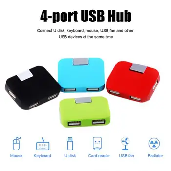 

4-Port USB2.0 Hub Portable USB Splitter Support OTG for WIN, macOS, Lunux