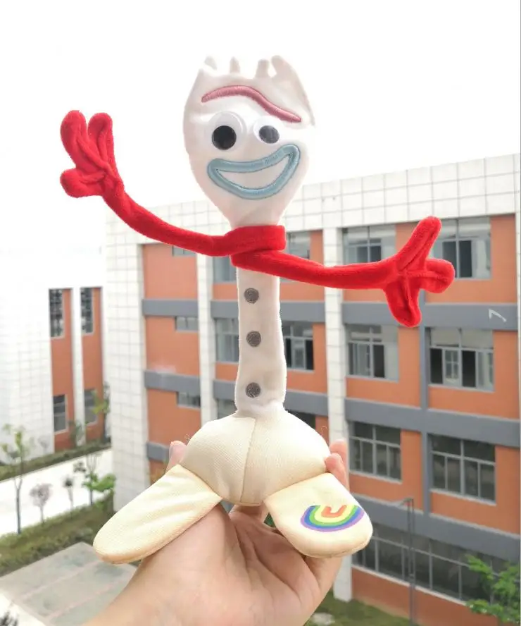 Набивная аниме-игрушка Story 4 Forky плюшевые куклы для детей подарок на день рождения украшения для домашнего праздника хлопковые игрушки История Игрушек 4 FORKY 27 см кукла - Цвет: 27 cm