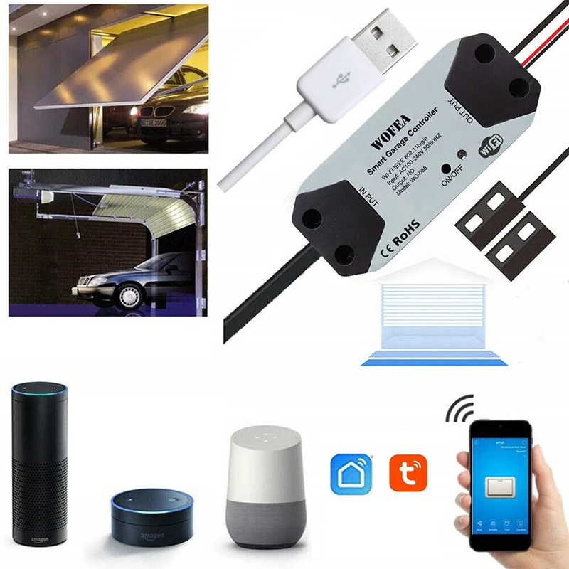 

Intelligent Smart Garage Door Controller APP Control 16A 100-240V Universal Durable And Practical To Use