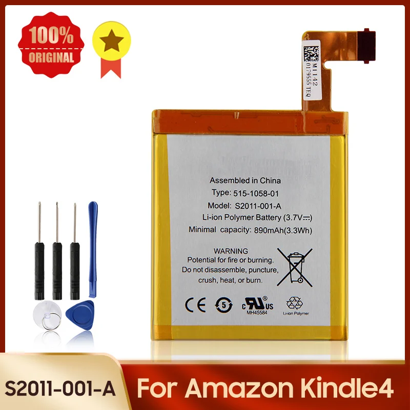 Original Replacement Battery S2011 001 A for Amazon Kindle 4 5 6 D01100