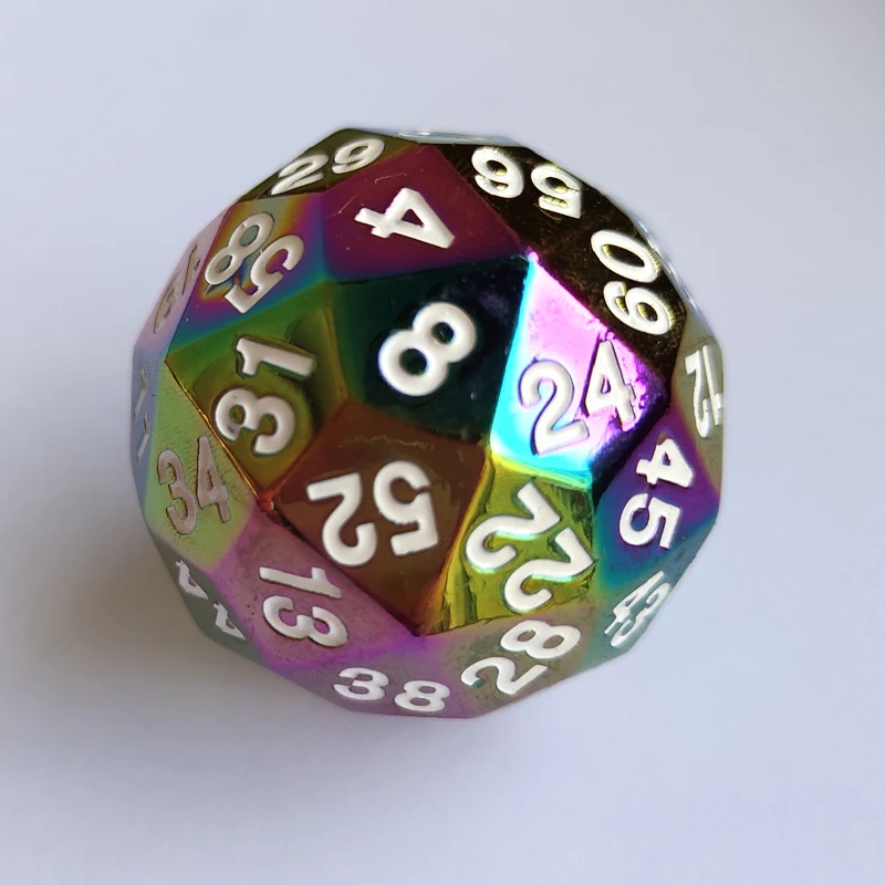 Металл D& D dados de RPG clasico de 60 lados dados DND dados de polyedricos de nus meros digitales D60 - Цвет: A