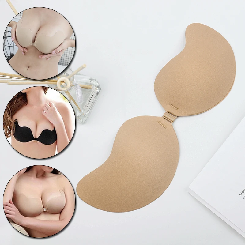 Female Push Up Silicone Mango Bra for Women Sexy Invisible Bras Self Adhesive Seamless Strapless Front Sticky Boobs Bra Sticker